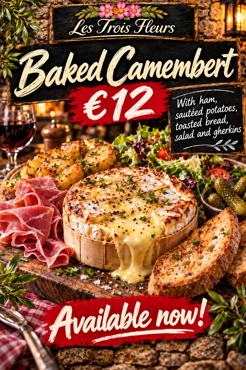 Poster Baked Camembert